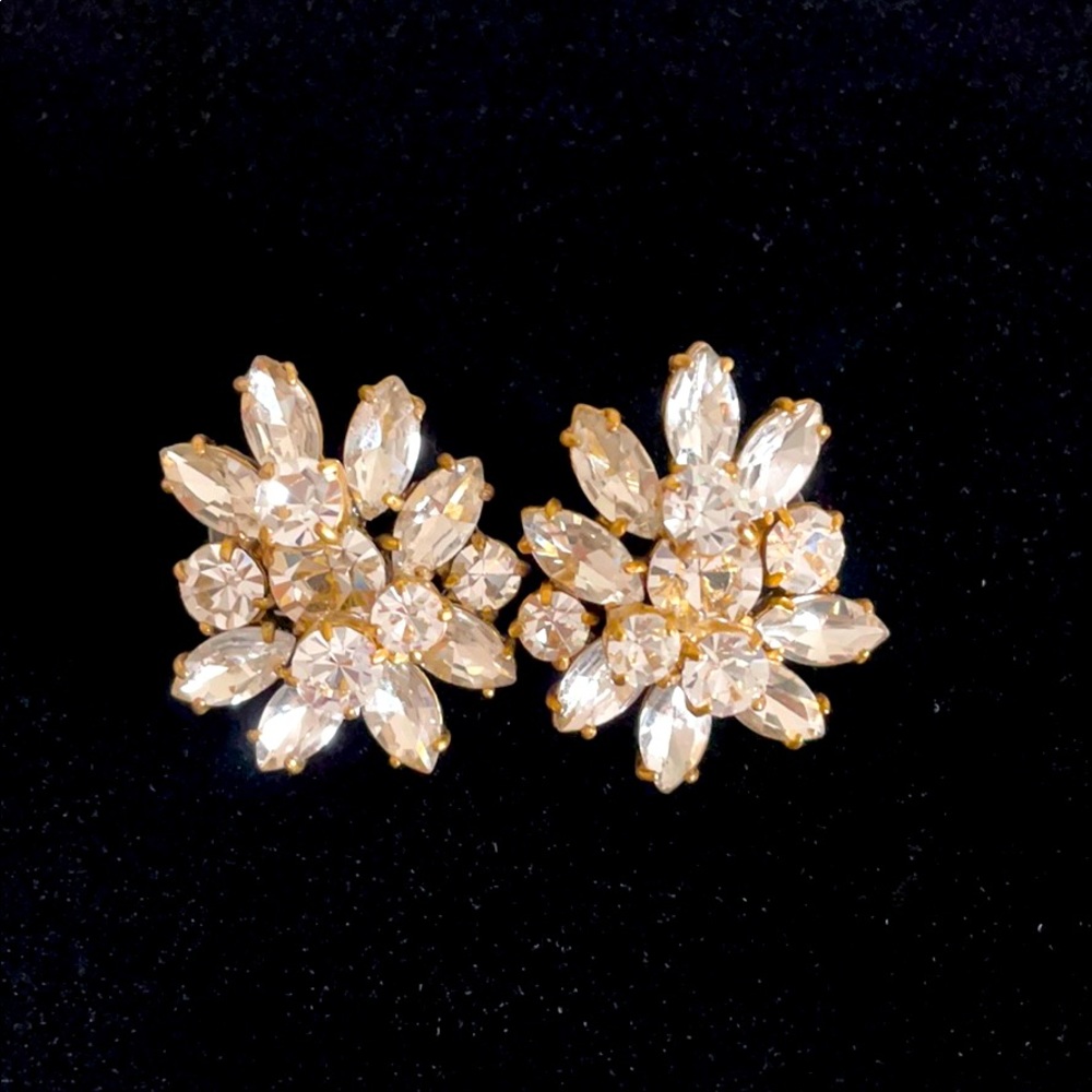 Jcrew crystal cluster earrings